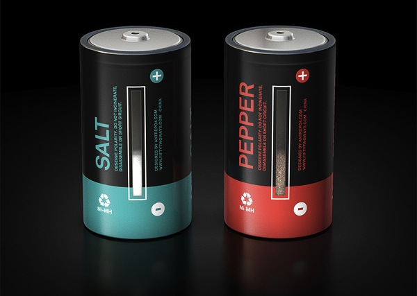 Battery Salt and pepper bottles Battery Salt and pepper bottles