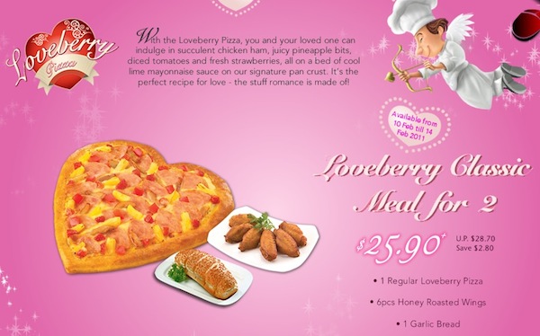 Pizzahut Valentine's Day Menu Pizzahut Valentine's Day Menu