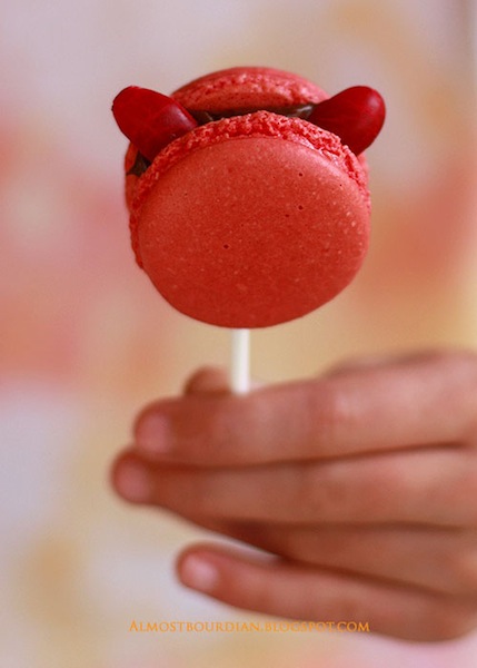 Red Hot Devil Macaron Lollipops From Almost Bourdain Red Hot Devil Macaron Lollipops From Almost Bourdain